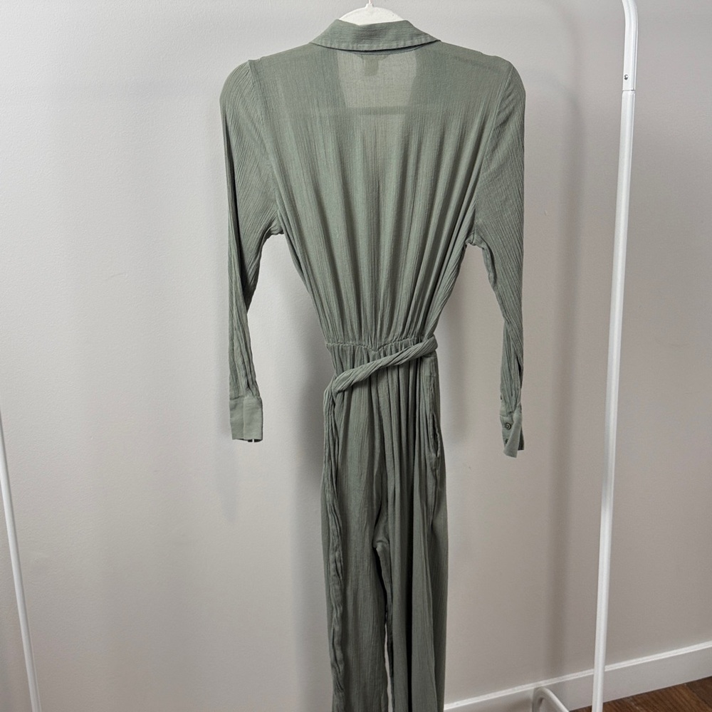 Caslon Olive Muslin Cotton Jumpsuit (XXS) - Picture 7 of 7